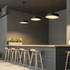 Atsarginė Jarvis 3708/30 tekstūruota juoda pakabinama lempa