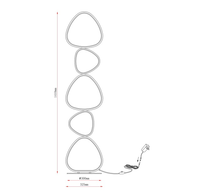 HURON 36 LED 3000 Floor Lamp  2023519F-BE