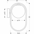 Sieninis šviestuvas CORDEL 1xG9 G9  21-44075