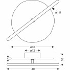 Настенный светильник RELAX 5W  Теплый белый (3000K) 21-50847