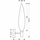Sieninis šviestuvas  1x5W G9  21-51196