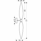 Sieninis šviestuvas  2x5W G9  22-55187