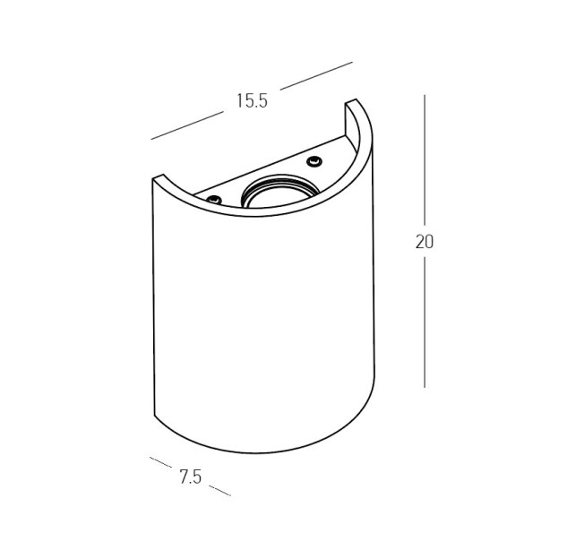 Sieninis šviestuvas LITHO 5W GU10 26141