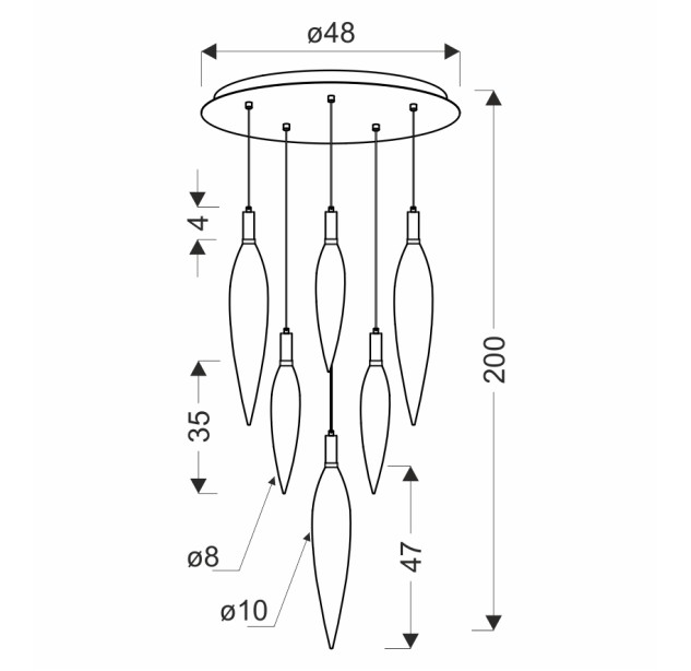Pakabinamas šviestuvas  11x5W G9  30-51271