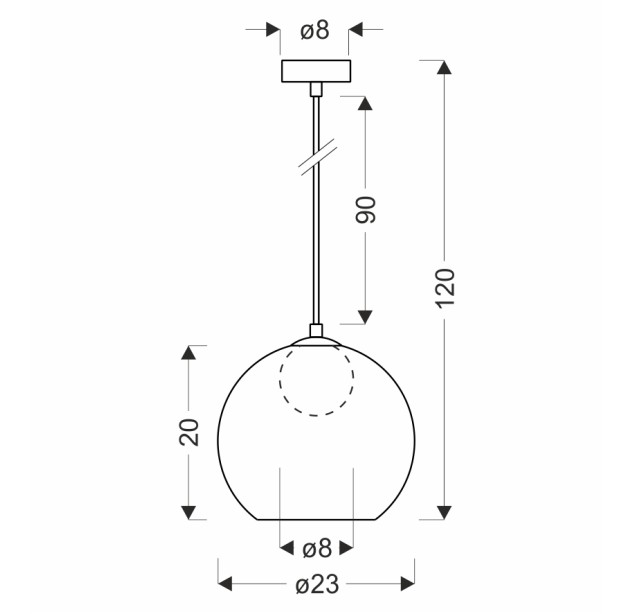 Pakabinamas šviestuvas  1x15W G9  31-38333