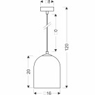 Pakabinamas šviestuvas  1x15W G9  31-38340