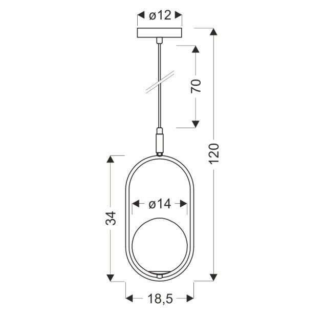 Pakabinamas šviestuvas CORDEL 1xG9 G9  31-44099