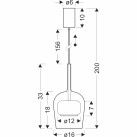 Pakabinamas šviestuvas GLAXI 1x9W GX53  31-50366