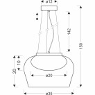 Pakabinamas šviestuvas INSIEME 1x10W   31-50878
