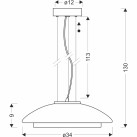Pakabinamas šviestuvas OMBRE 1x10W   31-51103