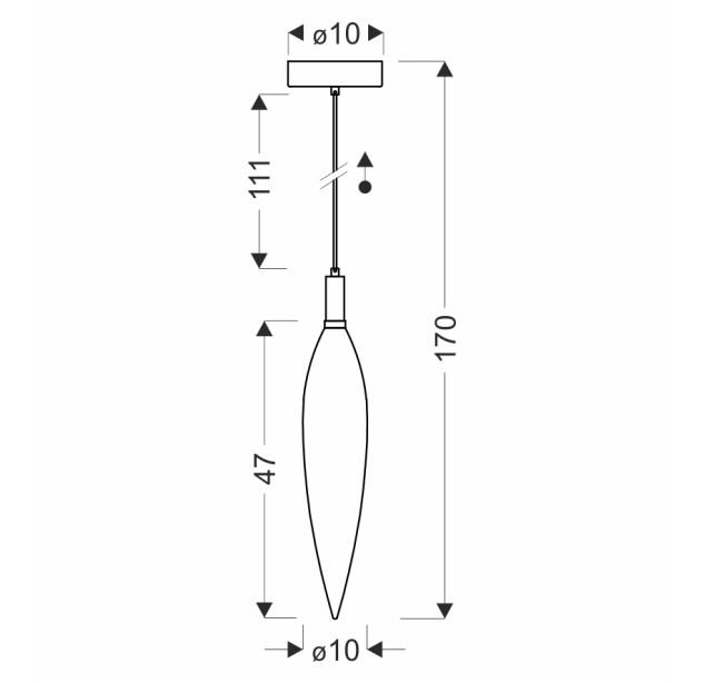 Pakabinamas šviestuvas  1x5W G9  31-51349