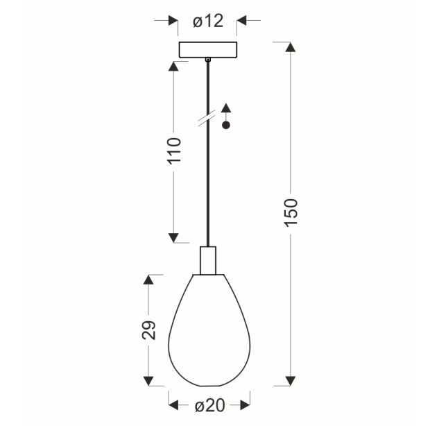Pakabinamas šviestuvas DENSO 1x5W G9  31-51363