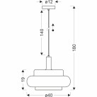 Pakabinamas šviestuvas BRIZI 1x40W E27  31-51486