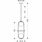 Pakabinamas šviestuvas CORDEL 2xG9 G9 32-44105 Pakabinamas šviestuvas CORDEL 2xG9 G9 32-44105