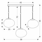 Pakabinamas šviestuvas STONES 3xE27 E27  33-35158