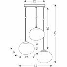 Pakabinamas šviestuvas STONES 3xE27 E27  33-35172