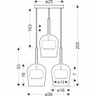 Pakabinamas šviestuvas GLAXI 3x9W GX53  33-50427