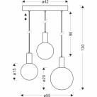 Pakabinamas šviestuvas TESTA 3x10W G9  33-50908