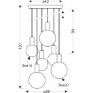 Pakabinamas šviestuvas TESTA 6x10W G9  36-50915