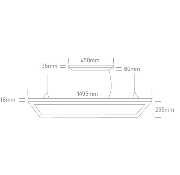 Lubinis LED šviestuvas 50W CCT 38012B/W/V