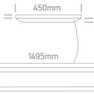 Lubinis LED šviestuvas 50W CCT 38012B/W/V