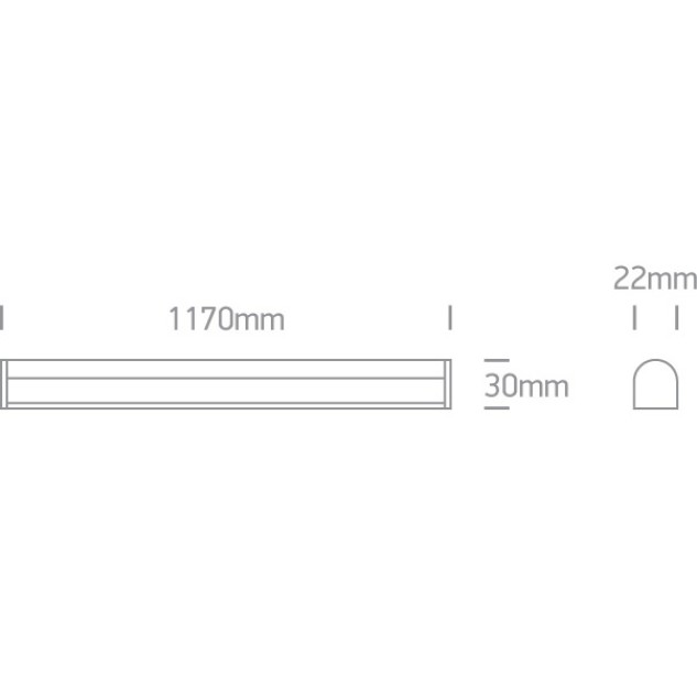 LED profilis 14W 4000K 38114B/C LED profilis 14W 4000K 38114B/C