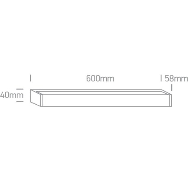 Vonios LED šviestuvas 15W 2700K IP44 38114M/EW