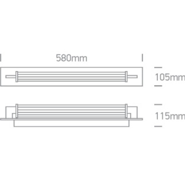 Vonios LED šviestuvas 18W 3000K IP44 38118N/C/W Vonios LED šviestuvas 18W 3000K IP44 38118N/C/W