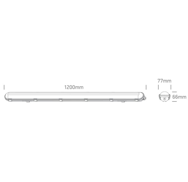 Sieninis LED šviestuvas 28W/36W/42W/50W CCT IP65 38140ME/V