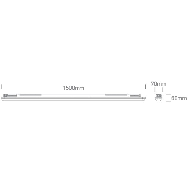 Pakabinamas LED šviestuvas 27W-35W-40W-48W CCT IP65 38150N/V Pakabinamas LED šviestuvas 27W-35W-40W-48W CCT IP65 38150N/V