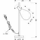 Stalinis šviestuvas DENSO 1x10W G9  41-51158