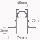Apšvietimo bėgis 400W/CircuitW 42001TR/B