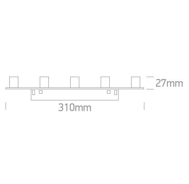 Apšvietimo bėgis 5x2W 3000K 42128C/B/W Apšvietimo bėgis 5x2W 3000K 42128C/B/W
