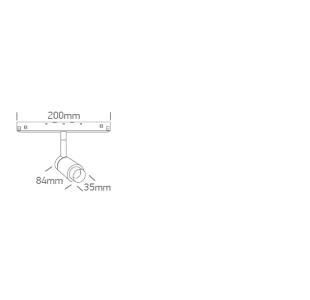 Bėginis LED šviestuvas 7W 3000K 42140L/B/W