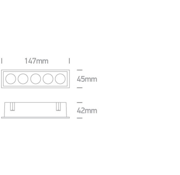 Įleidžiamas LED šviestuvas 12W 3000K 50012H/B/W Įleidžiamas LED šviestuvas 12W 3000K 50012H/B/W