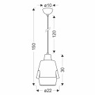 Pakabinamas šviestuvas FALUN 1xE27 E27  50101149