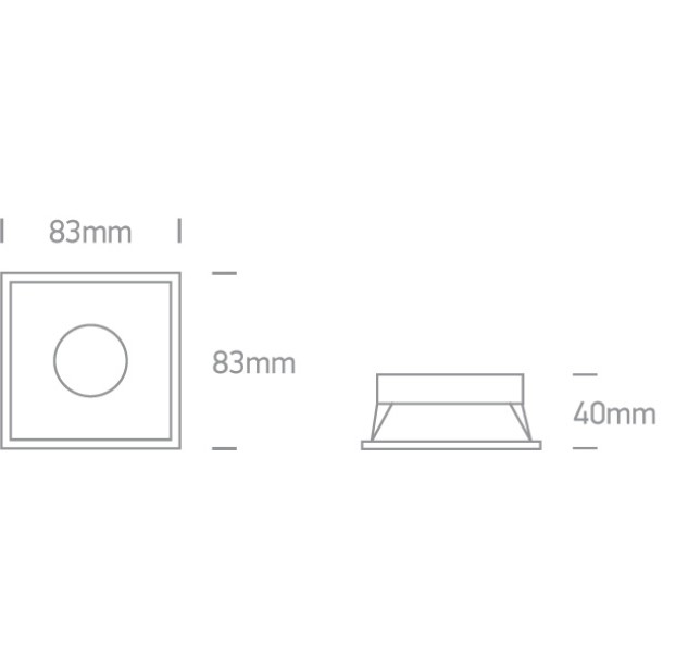 Įleidžiamas šviestuvas 10W GU10 50105TG/W