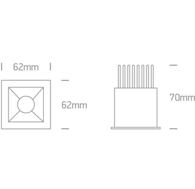 Įleidžiamas LED šviestuvas 6,5W 3000K 50107B/W/W