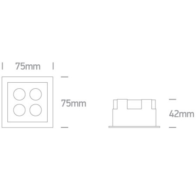 Įleidžiamas LED šviestuvas 10W 3000K 50110H/B/W Įleidžiamas LED šviestuvas 10W 3000K 50110H/B/W