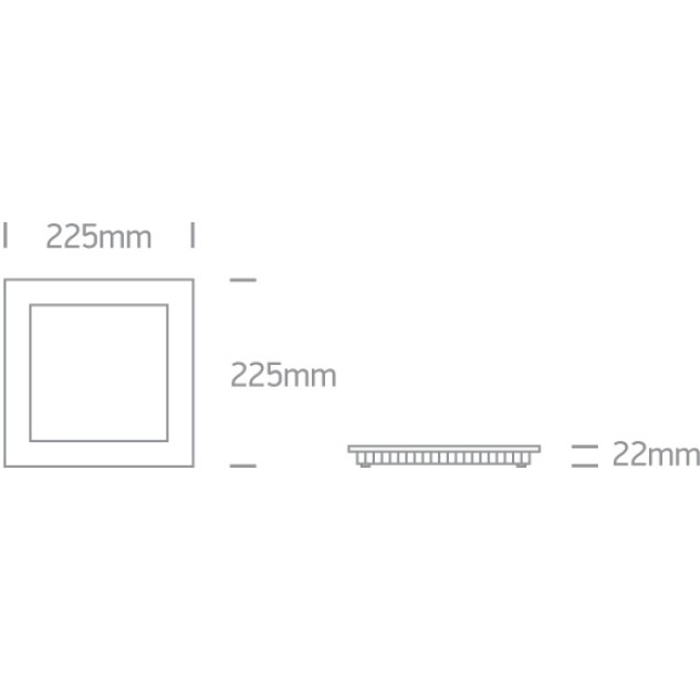 Įleidžiamas LED šviestuvas 22W CCT 50122FA/W/V