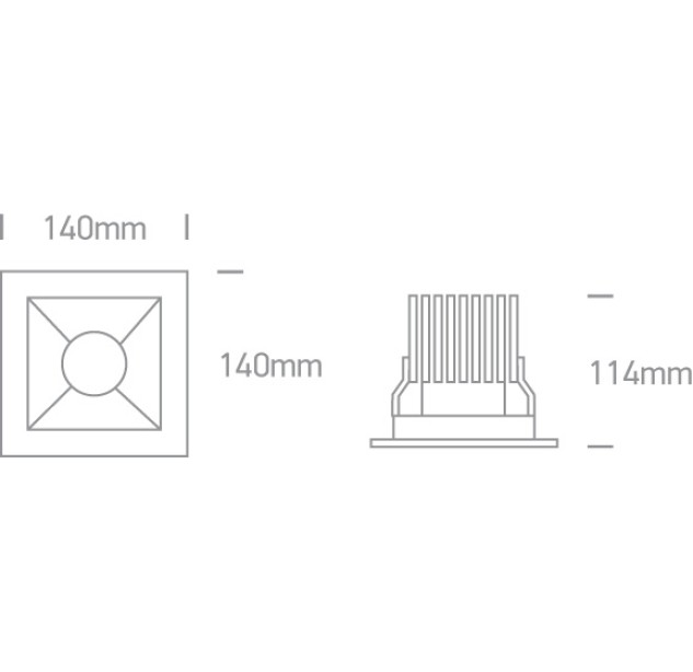 Įleidžiamas LED šviestuvas 30W 4000K 50130B/W/C Įleidžiamas LED šviestuvas 30W 4000K 50130B/W/C