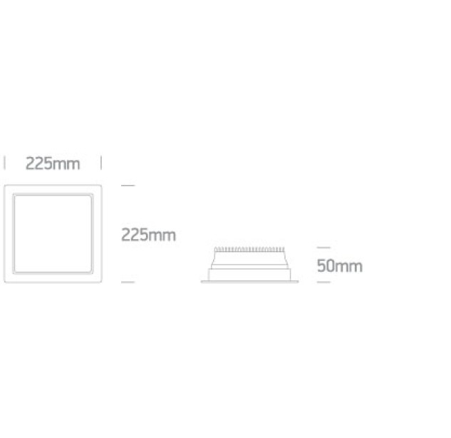 Įleidžiamas LED šviestuvas 30W CCT IP44 50130UV/W/V Įleidžiamas LED šviestuvas 30W CCT IP44 50130UV/W/V