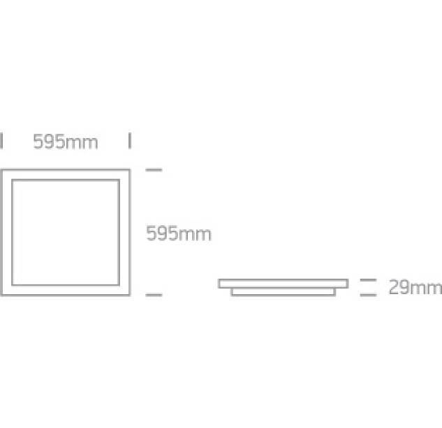 Įleidžiamas LED šviestuvas 40W 6000K 50140B/W/D Įleidžiamas LED šviestuvas 40W 6000K 50140B/W/D