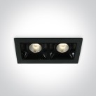 Įleidžiamas LED šviestuvas 2x2W 3000K 50202B/B/W