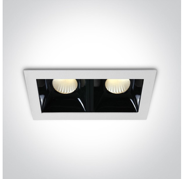 Įleidžiamas LED šviestuvas 2x6,5W 3000K 50207B/W/W