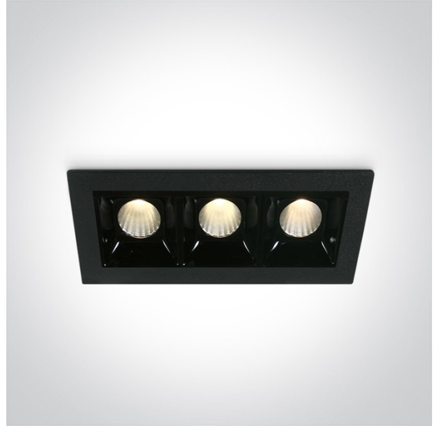 Įleidžiamas LED šviestuvas 3x2W 3000K 50302B/B/W