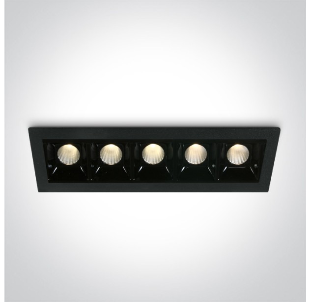 Įleidžiamas LED šviestuvas 5x2W 3000K 50502B/B/W Įleidžiamas LED šviestuvas 5x2W 3000K 50502B/B/W