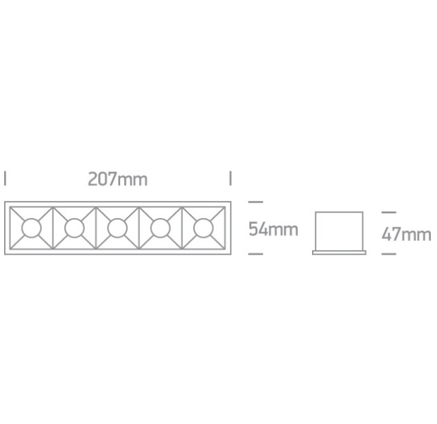 Įleidžiamas LED šviestuvas 20W 3000K 50506B/B/W