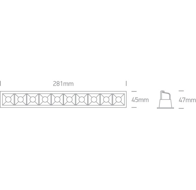 Įleidžiamas LED šviestuvas 10x2W 3000K 50902B/B/W