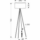 Pastatomas šviestuvas SHANTI 1x40W E27  51-38760